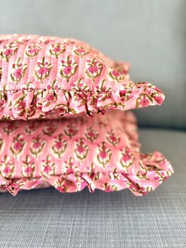 Quilted Floral Cushion, 3 of 3