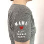 Personalised Mama/Mum/Mummy Heart Sleeve Print T Shirt, thumbnail 1 of 6