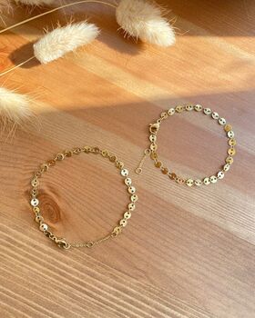 Matching Waterproof Gold Coin Bracelets, 2 of 4
