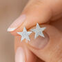 Sterling Silver Star Stud Earrings, thumbnail 1 of 9