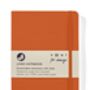 Orange A5 Recycled Leather Lined Notebook, thumbnail 3 of 5