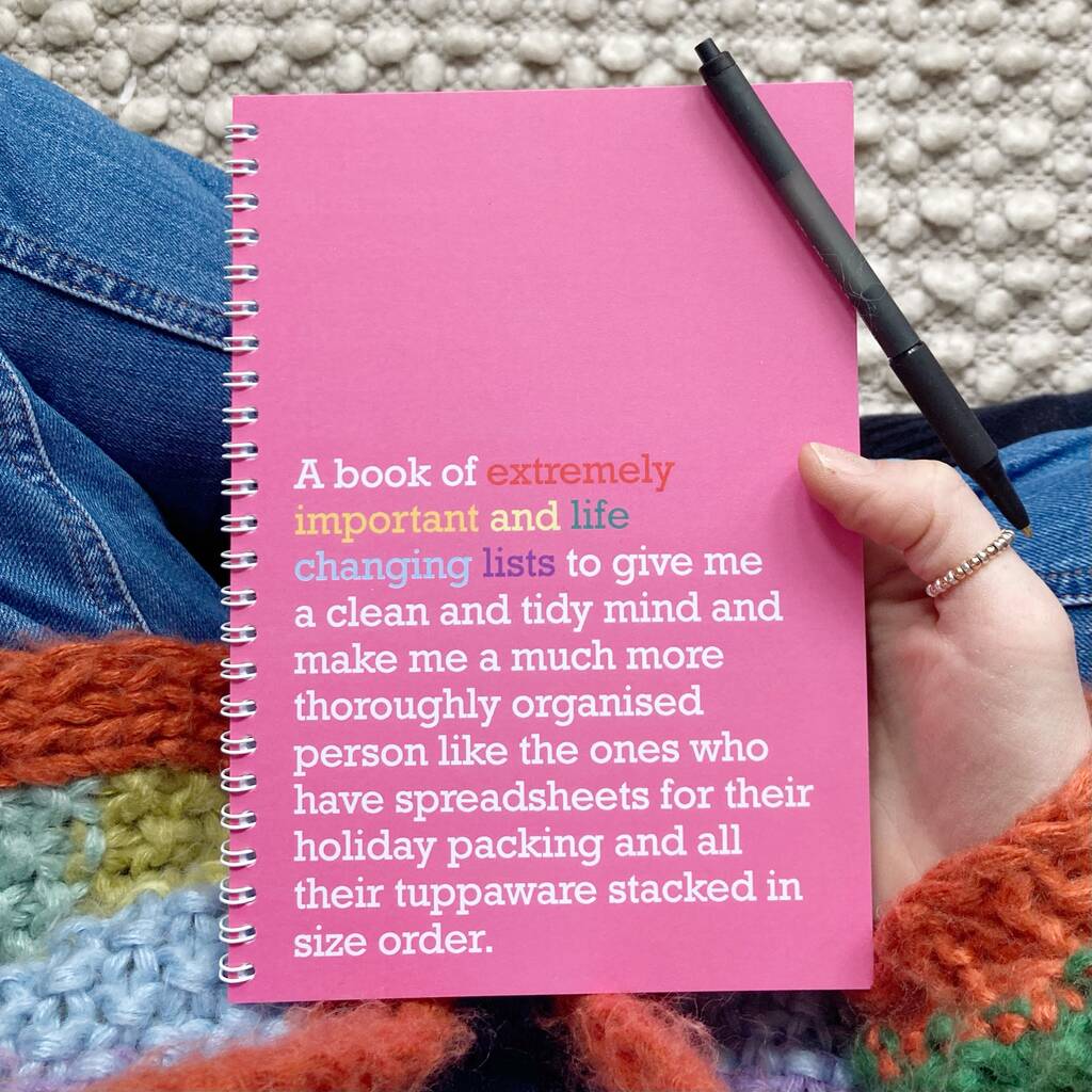 Extremely Important And Life Changing Lists : Notebook, 1 of 2