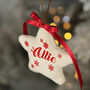 Personalised Plush Padded Star Christmas Tree Decoration, thumbnail 1 of 5