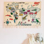 Hand Stitched Kashmiri Tapestry | World Map, thumbnail 1 of 5