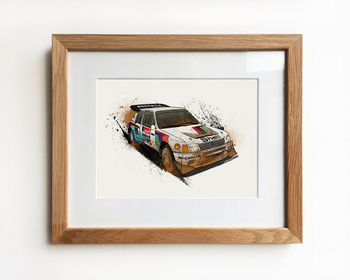 Peugeot 205 Group B Rally Car Illustration, 4 of 4