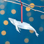 Humpback Whale Christmas Tree Decoration, thumbnail 1 of 4