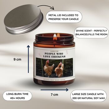 Chicken Gifts Funny Chicken Lover Candle, 4 of 8
