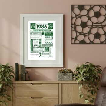 Personalised 40th Birthday Tennis Poster, Custom Sports Gift, 7 of 12