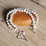 Twin Strand Cream Pearl Bracelet With Open Heart Charm, thumbnail 2 of 3