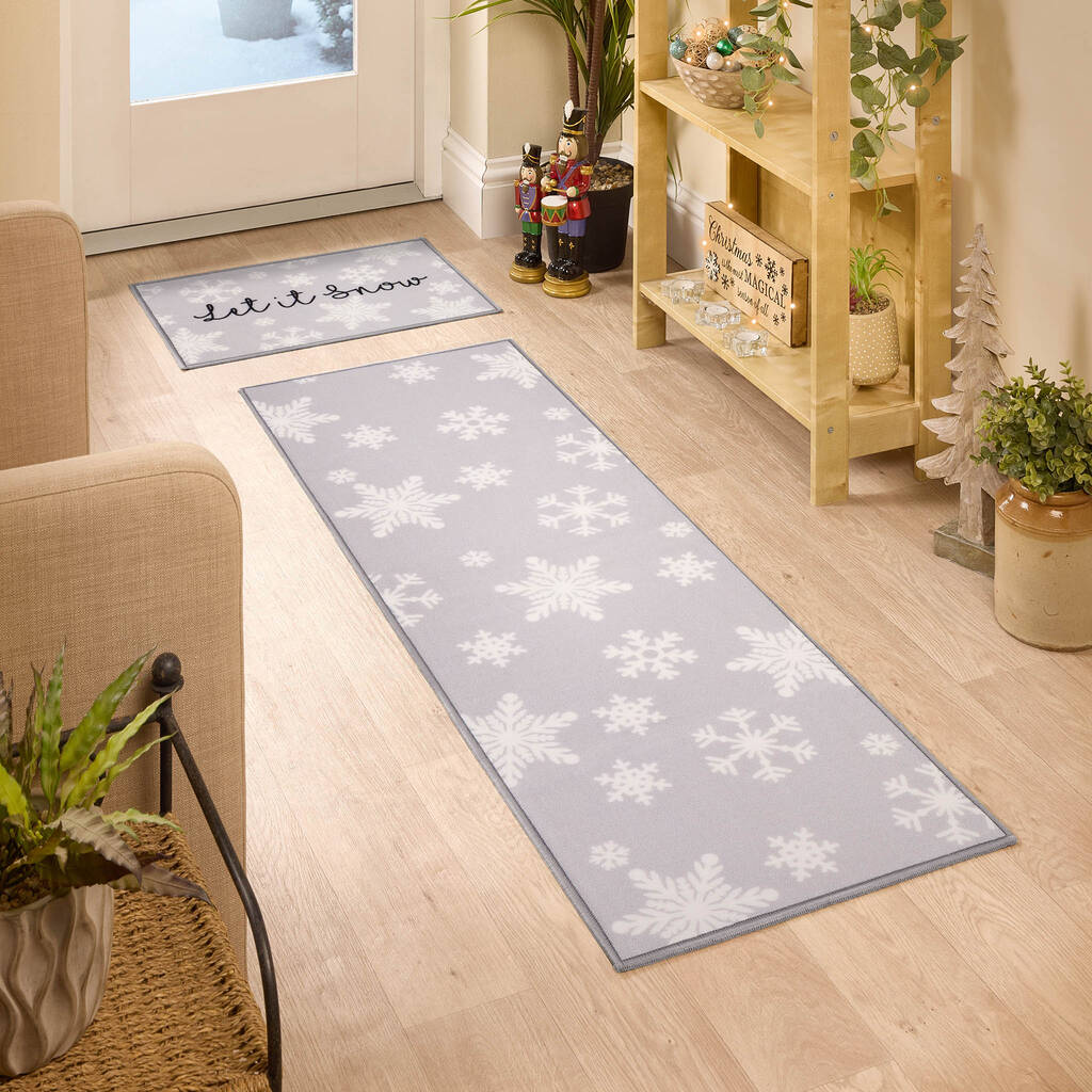 Floormatters Printed Loop Let It Snow 2pcs 40x60 And 50x150, 1 of 7