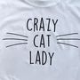 Personalised Crazy Cat Lady T Shirt, thumbnail 3 of 4