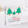 First Christmas Family Of Three Plaque Gift, thumbnail 1 of 4