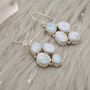 Larimar Drop Earrings: Sterling Silver Blue Gemstone, thumbnail 9 of 12