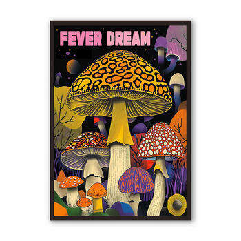 Psychedelic Mushroom Framed Artwork Fever Dream, 2 of 8