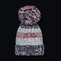 Navy Pink Reflective Super Bobble Hat, thumbnail 4 of 7