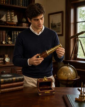 Personalised The Westminster Brass And Wood Telescope, 8 of 10