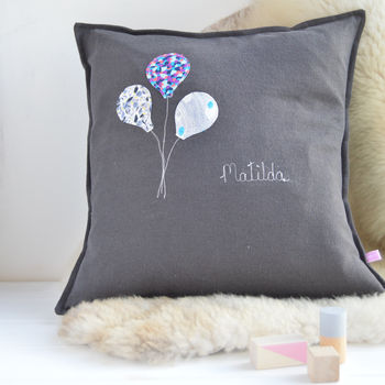 Personalised New Baby Balloon Cushion, 6 of 6