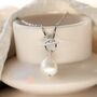 Baroque Pearl And T Bar Necklace, thumbnail 2 of 3