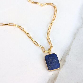 The Rectangle Lapis Lazuli Necklace, 3 of 8