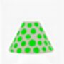 Hand Painted Linen Sustainable Lampshade Polka Dot, thumbnail 11 of 12