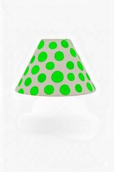 Hand Painted Linen Sustainable Lampshade Polka Dot, 11 of 12