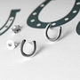 Horseshoe Sterling Silver Stud Earrings, thumbnail 6 of 11