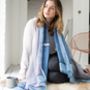 Personalised Sky Blue Scarf With A Printed Detail, thumbnail 1 of 4