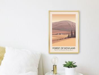 Forest Of Bowland Aonb Travel Poster Art Print, 2 of 8