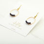 50th Birthday Circle Gemstone Earring Gift For Her, thumbnail 2 of 5