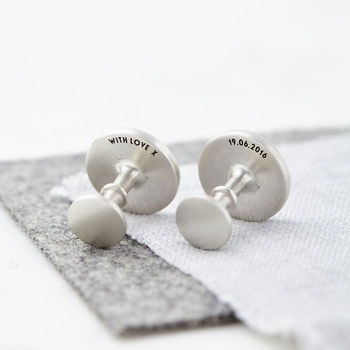 Personalised Solid Silver Stag Crest Cufflinks, 4 of 6