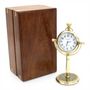 Engraved 5th Anniversary Gold Colour Desk Clock Gift, thumbnail 10 of 12