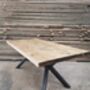 Reclaimed Industrial Open X Table, thumbnail 2 of 4