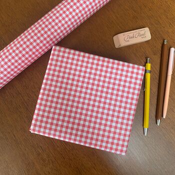 Red Gingham Paper Fibre Wrapping/Patterned Paper Sheet, 5 of 7