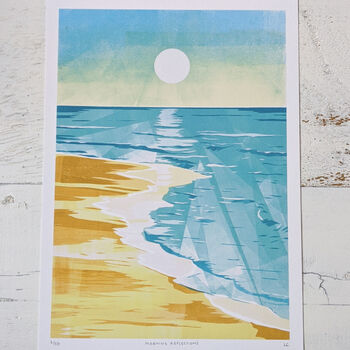 Morning Reflections, Beach Scene Fine Art Print, 5 of 6