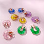 Bright Geometric Acrylic Hoop Earrings, thumbnail 10 of 12