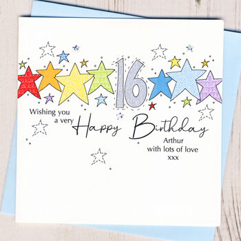 Personalised Starry 18th Birthday Card, 2 of 3