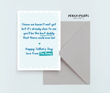 Blue Poem Father's Day From Bump To Dad To Be, 3 of 4