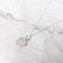 925 Sterling Silver Raw Rose Quartz Crystal Necklace, thumbnail 1 of 3