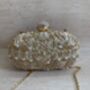 Gold Handcrafted Embroidered Oval Clutch Bag, thumbnail 1 of 8