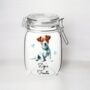 Personalised Jack Russell Kilner Style Dog Treat Jar, thumbnail 1 of 2