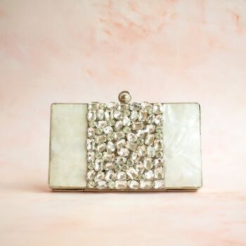 Cairo Silver Mother Of Pearl Clutch, 3 of 5