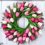 Handmade Pink And White Tulip Wreath, thumbnail 4 of 7