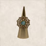 Damini Classic Antique Ring Aqua, thumbnail 2 of 3