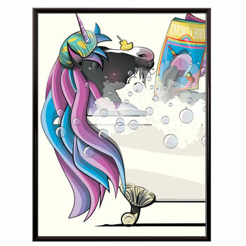 Unicorn In The Bath Poster, 3 of 6