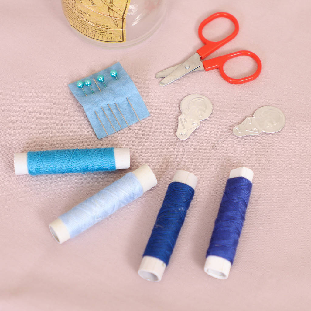 personalised french haberdashery box and sewing kit by dibor