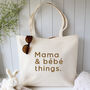 Mama And Baby Things Large Cotton Tote Bag, thumbnail 2 of 5