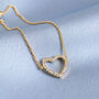 Crystal Outline Heart Bracelet, thumbnail 6 of 9