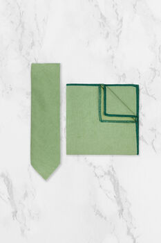 Handmade 100% Cotton Suede Tie In Green, 4 of 8