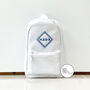 Personalised Initials Logo Unisex Mini Backpack, thumbnail 3 of 4