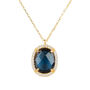 Beatrice Oval Gemstone Necklace Gold Plated Silver, thumbnail 5 of 12